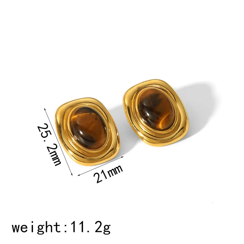 Amber Gold Earrings